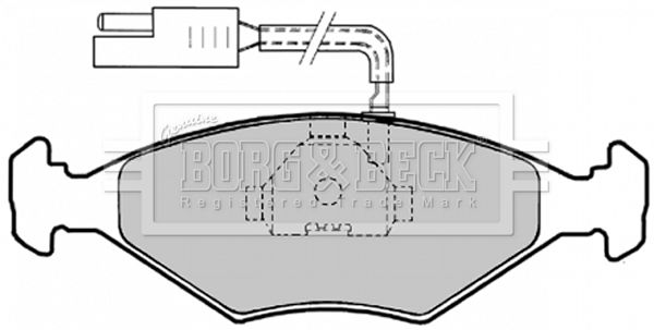 BORG & BECK Комплект тормозных колодок, дисковый тормоз BBP1456
